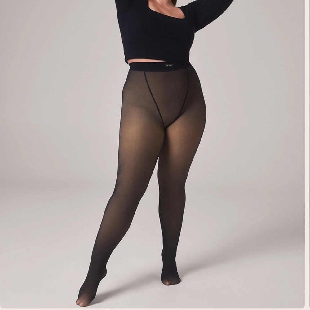 Noosh Sheer Illusion Fleece-Lined Tights